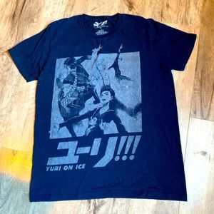 Yuri on Ice crunchyroll shirt navy blue size L